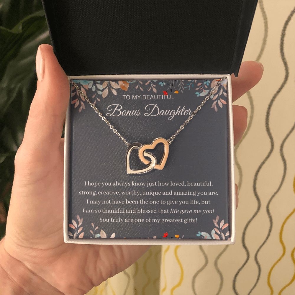 To My Bonus Daughter Jewelry - Celebrate Your Bond with a Bonus Daughter Gift from Dad or Mom SNJW23-010320