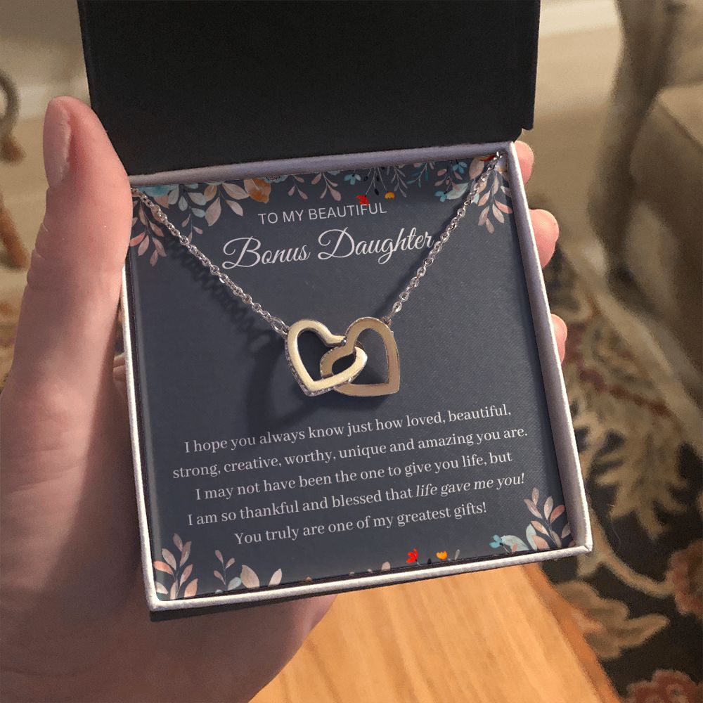 To My Bonus Daughter Jewelry - Celebrate Your Bond with a Bonus Daughter Gift from Dad or Mom SNJW23-010320