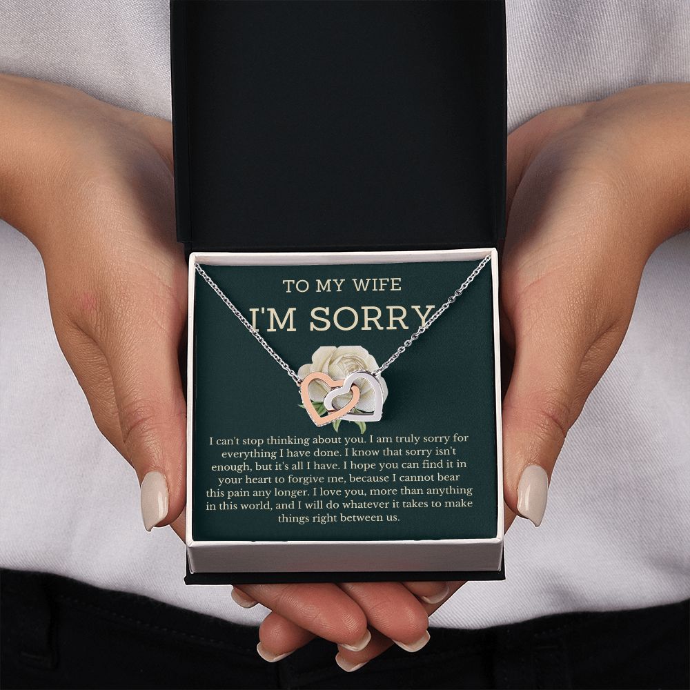 I'm Sorry Gifts for Her-  A Token of Love to Make Her Forgive You, Apology necklace, Forgiveness gift, I'm sorry necklace SNJW23-020314