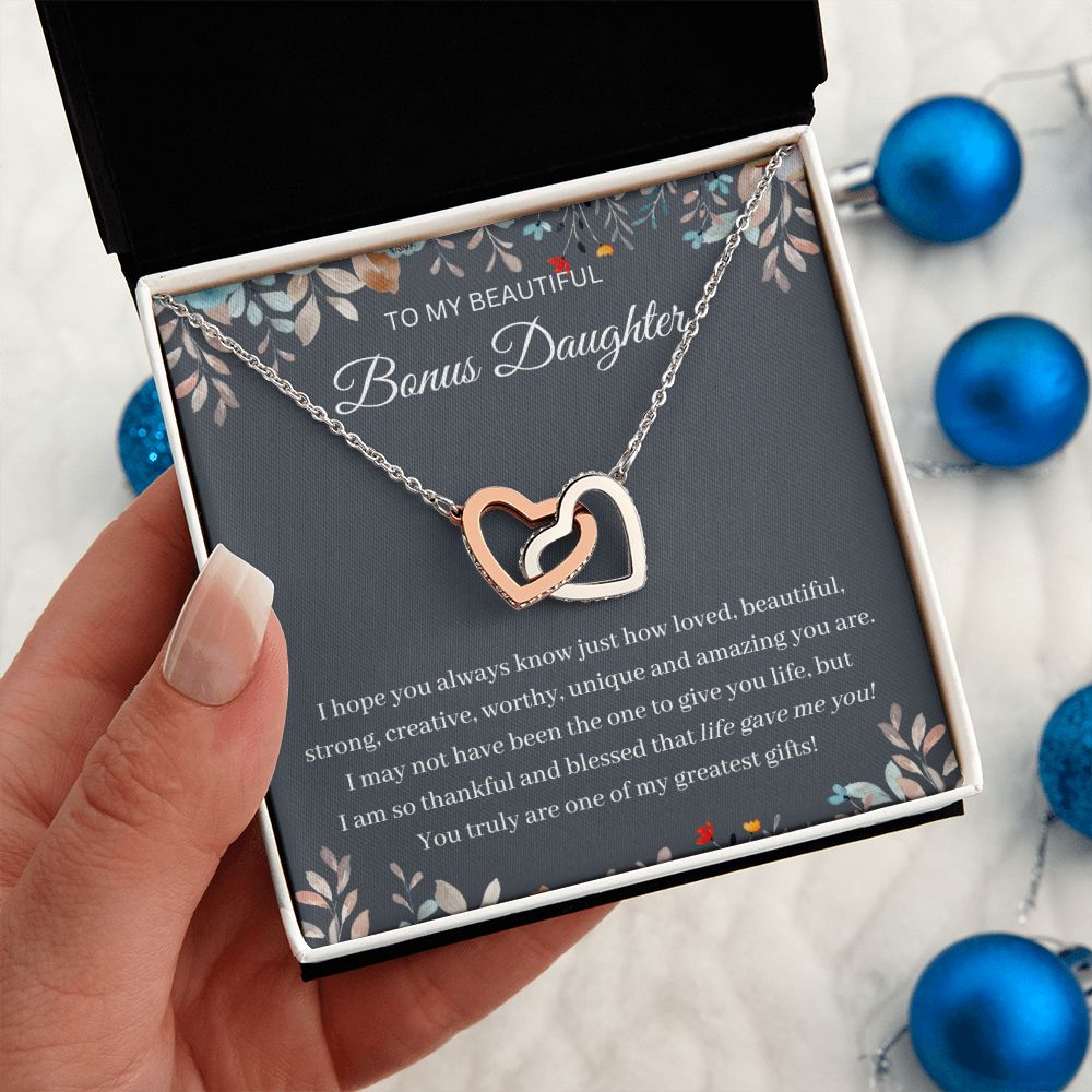 To My Bonus Daughter Jewelry - Celebrate Your Bond with a Bonus Daughter Gift from Dad or Mom SNJW23-010320