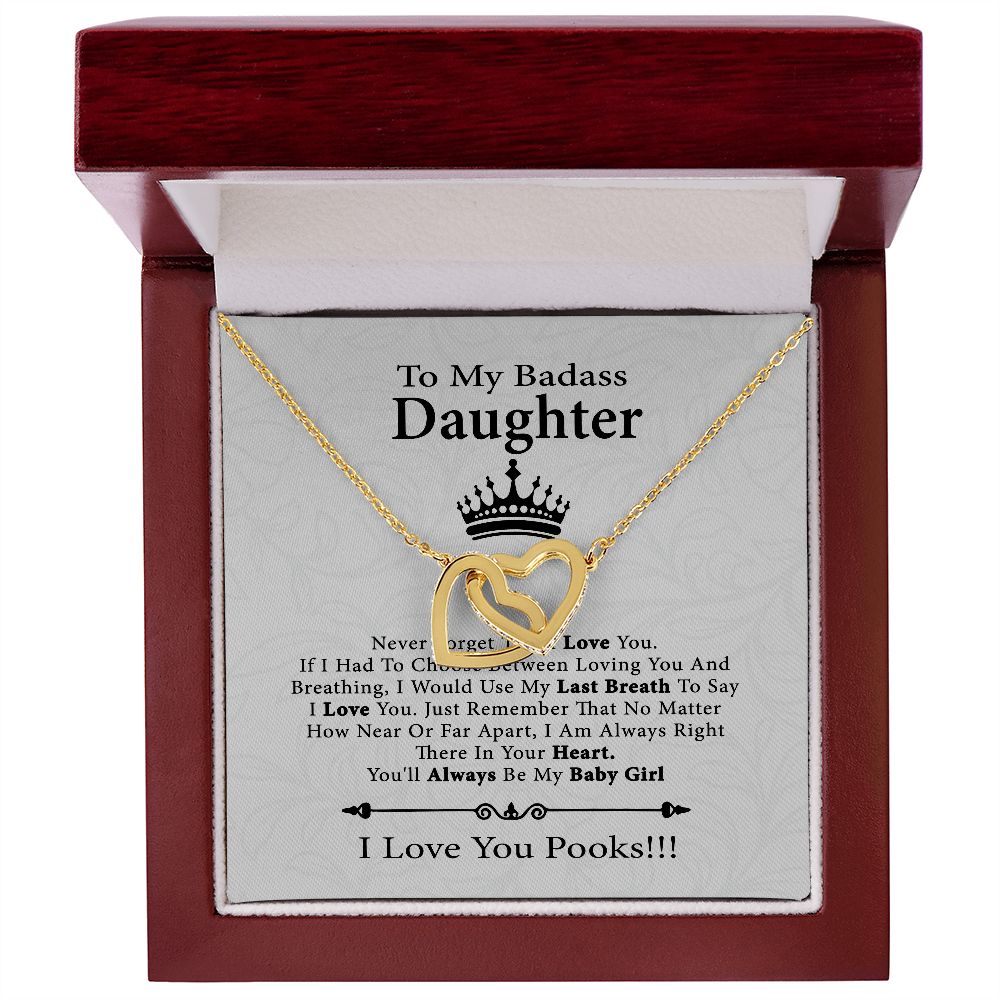 To My Badass Daughter Necklace From Dad, Badass Daughter Necklace Birthday Gift SNJW071203 (Custom 1312)