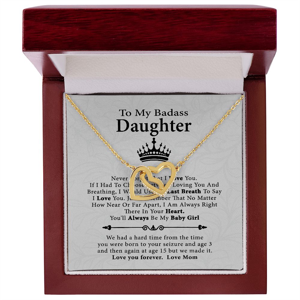 To My Badass Daughter Necklace From Dad Toni Helmrichs