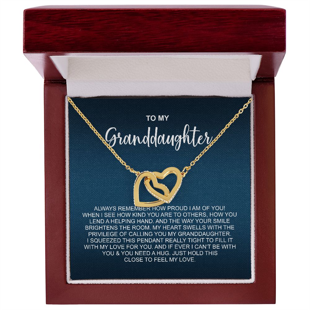 To My Granddaughter Necklace, Granddaughter Gift From Grandma, Grandpa, Granddaughter Birthday Gift, Christmas Gift SPNKJW110415