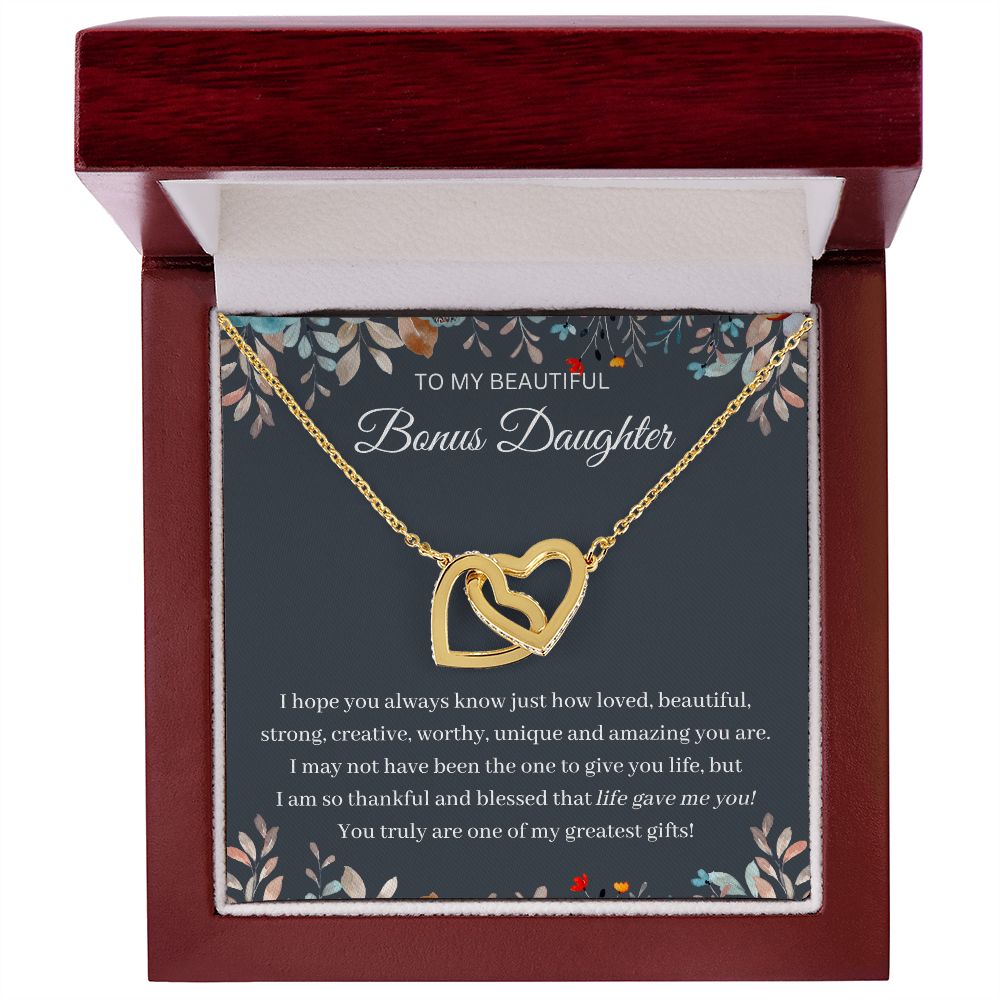 To My Bonus Daughter Jewelry - Celebrate Your Bond with a Bonus Daughter Gift from Dad or Mom SNJW23-010320
