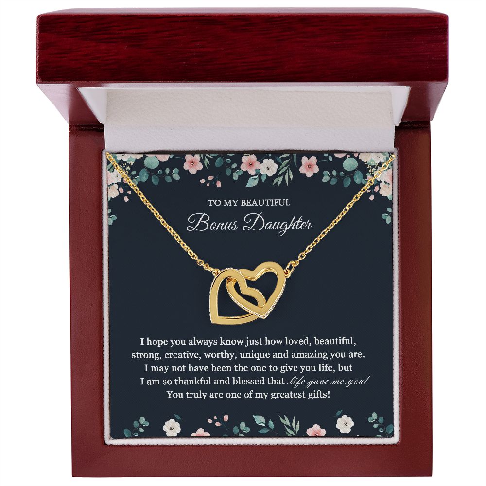 Bonus Daughter Gift, Birthday Gift to Bonus Daughter, Stepdaughter gift, stepdaughter necklace JWSN110752 B0BLP7FSVD