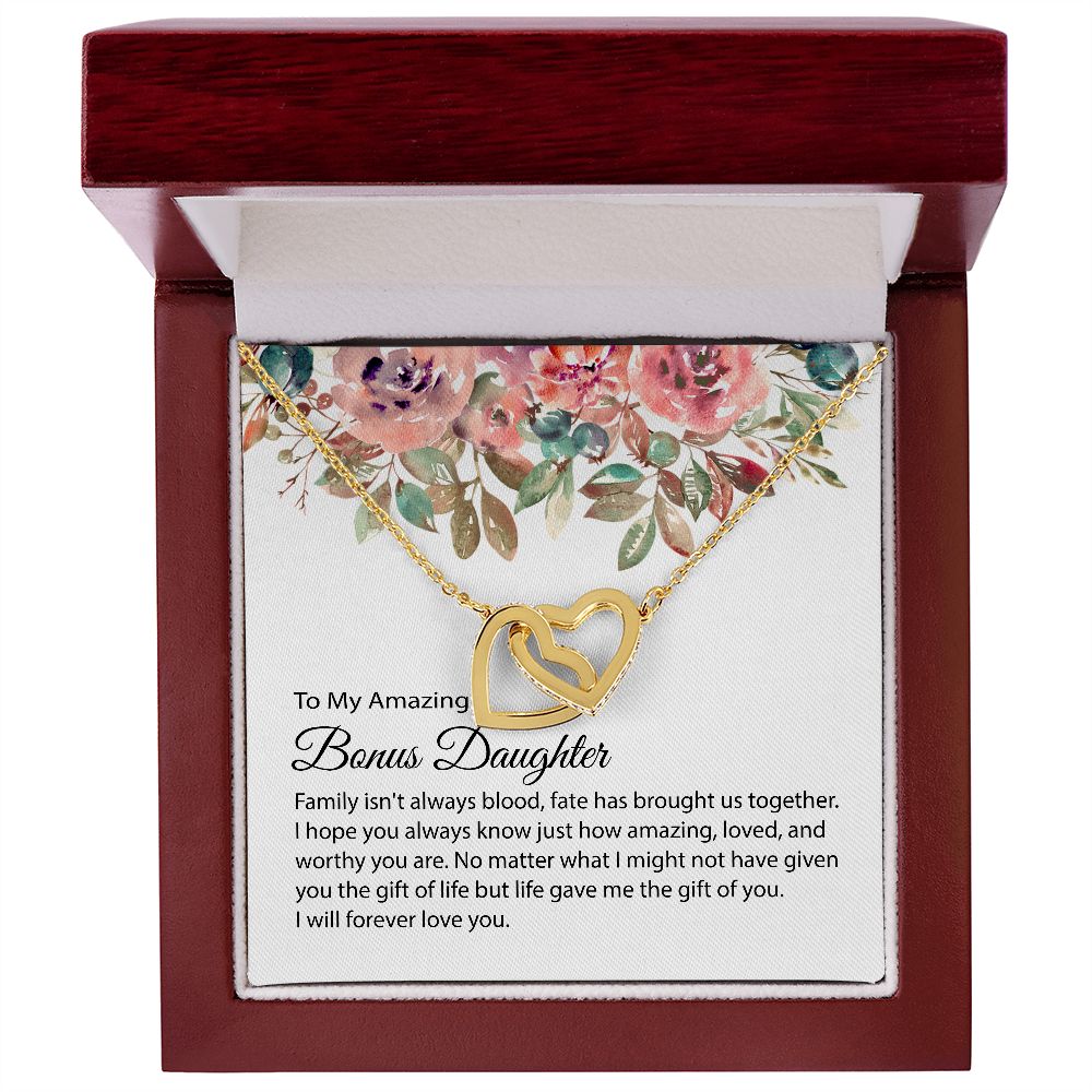 Bonus Daughter Gift, To my Bonus Daughter, Step daughter Gifts from Stepmom, Stepdaughter Gift, Bonus Daughter, Bonus Daughter Necklace JWSN-110739