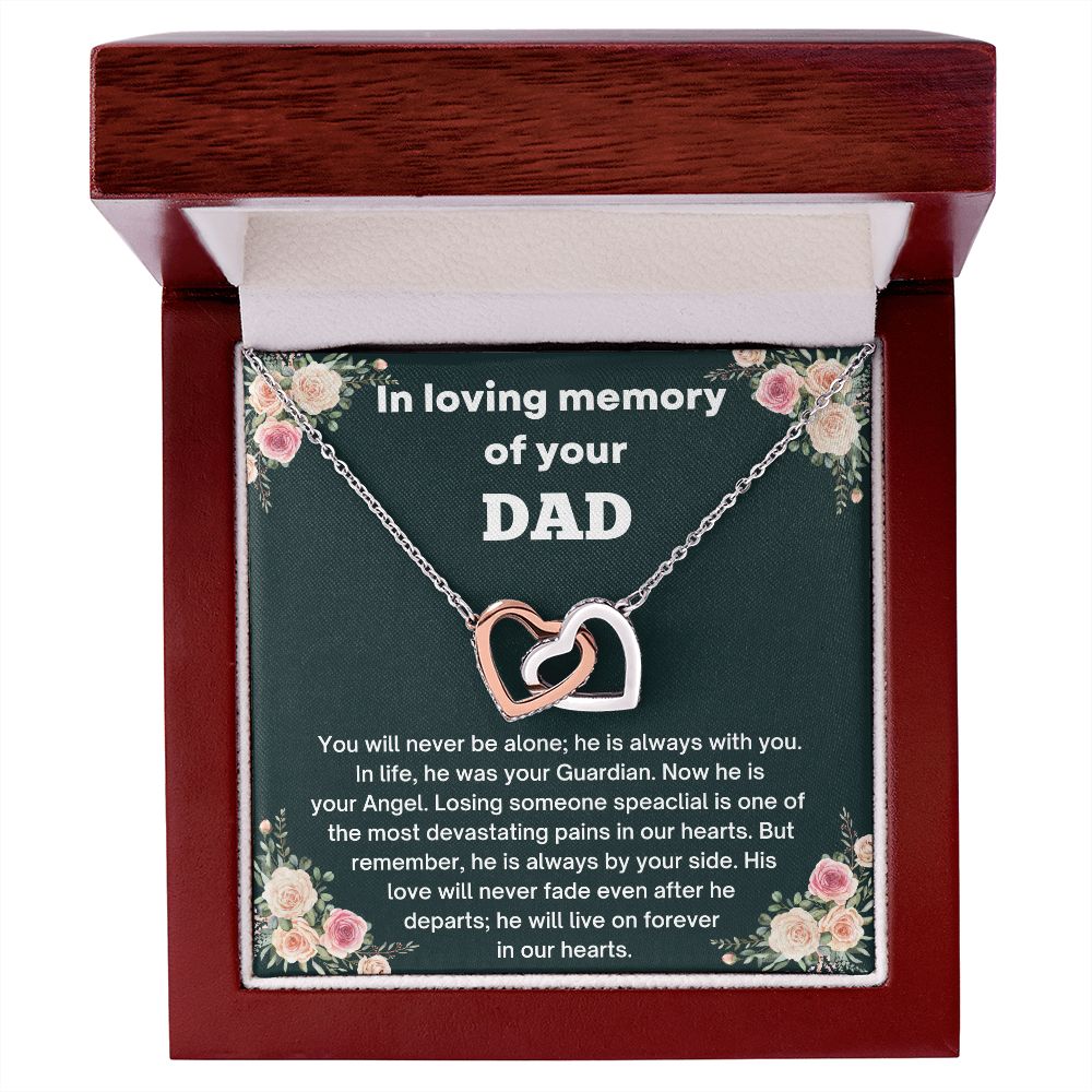 Memorial Necklace for Loss of Dad - Sympathy Gift for Someone Who Lost Their Father
