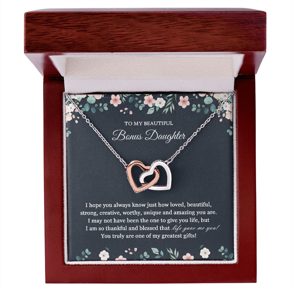Bonus Daughter Gift, Birthday Gift to Bonus Daughter, Stepdaughter gift, stepdaughter necklace JWSN110752 B0BLP7FSVD