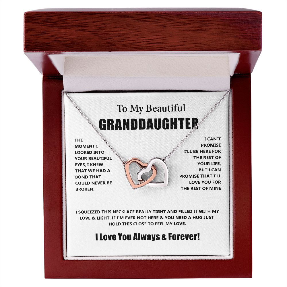 To My Beautiful Granddaughter Gift Necklace, Christmas Gifts For Granddaughter From Grandpa or Grandma