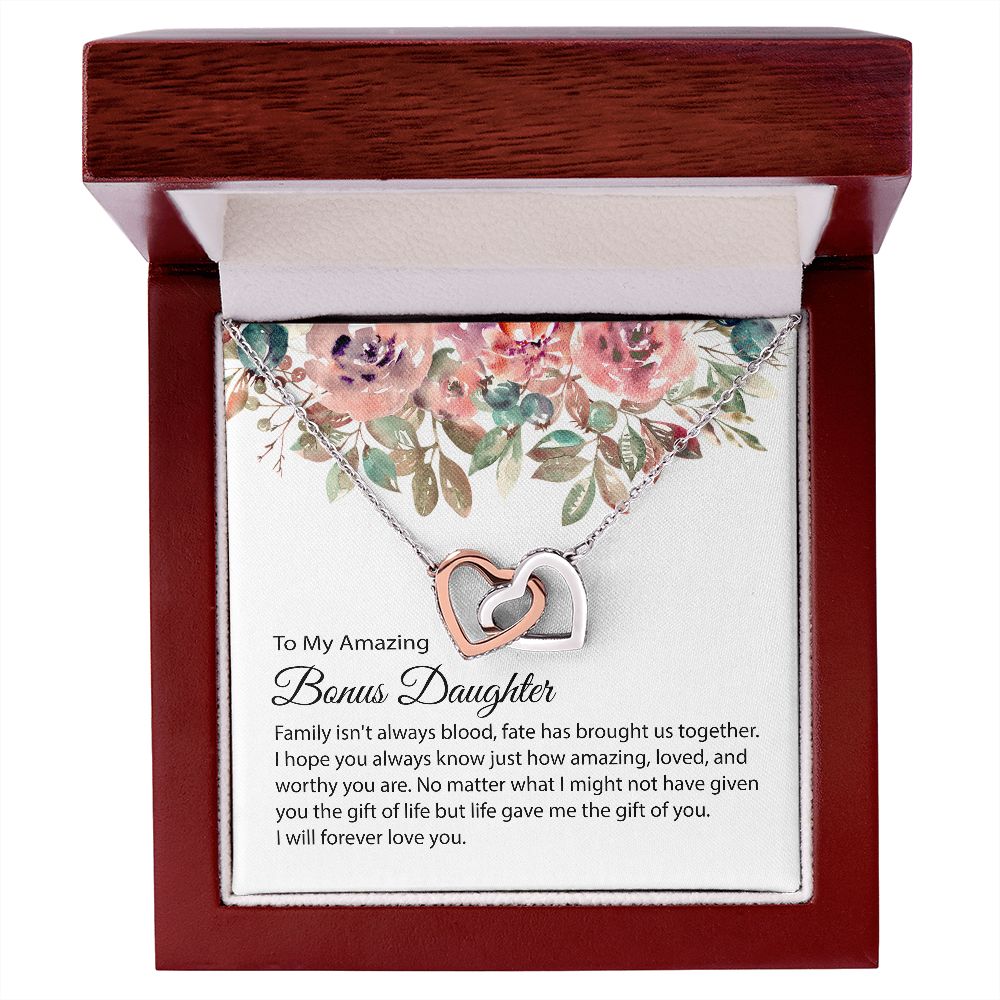 Bonus Daughter Gift, To my Bonus Daughter, Step daughter Gifts from Stepmom, Stepdaughter Gift, Bonus Daughter, Bonus Daughter Necklace JWSN-110739