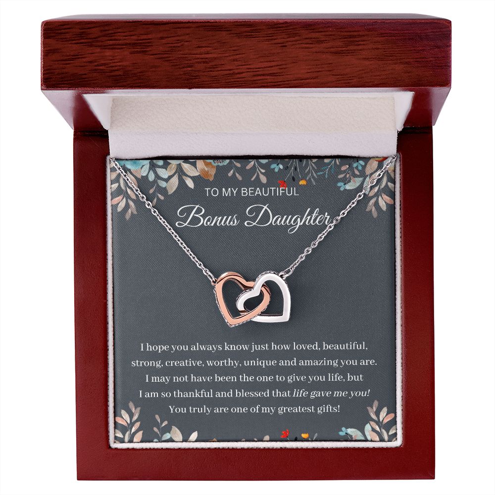 To My Bonus Daughter Jewelry - Celebrate Your Bond with a Bonus Daughter Gift from Dad or Mom SNJW23-010320