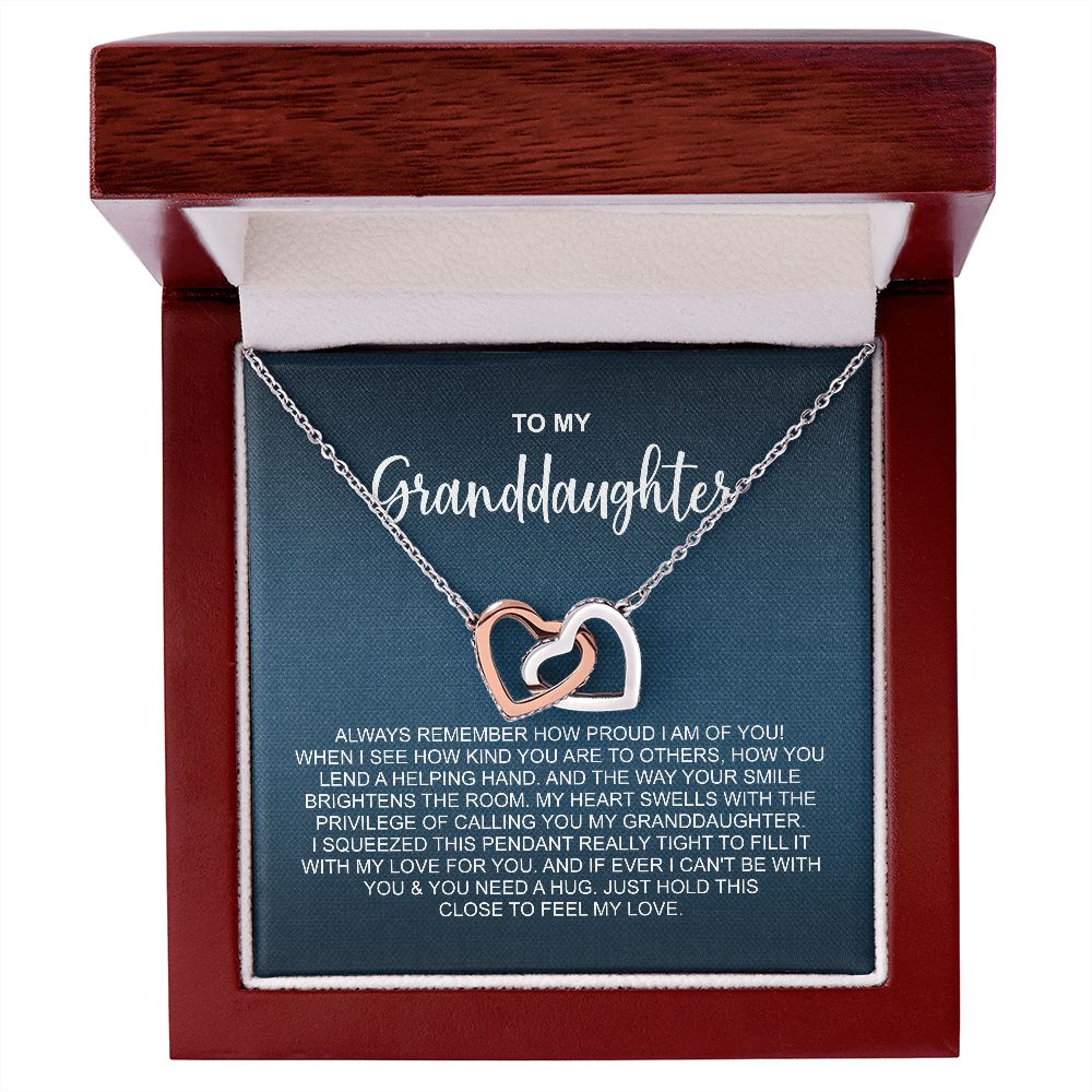 To My Granddaughter Necklace, Granddaughter Gift From Grandma, Grandpa, Granddaughter Birthday Gift, Christmas Gift SPNKJW110415