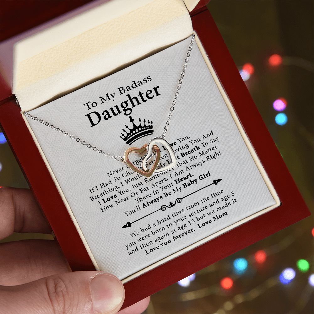 To My Badass Daughter Necklace From Dad Toni Helmrichs