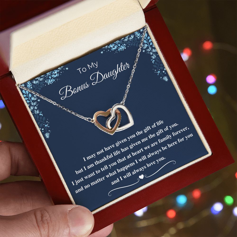 To My Bonus Daughter Necklace: A Heartfelt Gift to Show Your Appreciation, Bonus Daughter Gift, To my Bonus Daughter SNJW23-010316