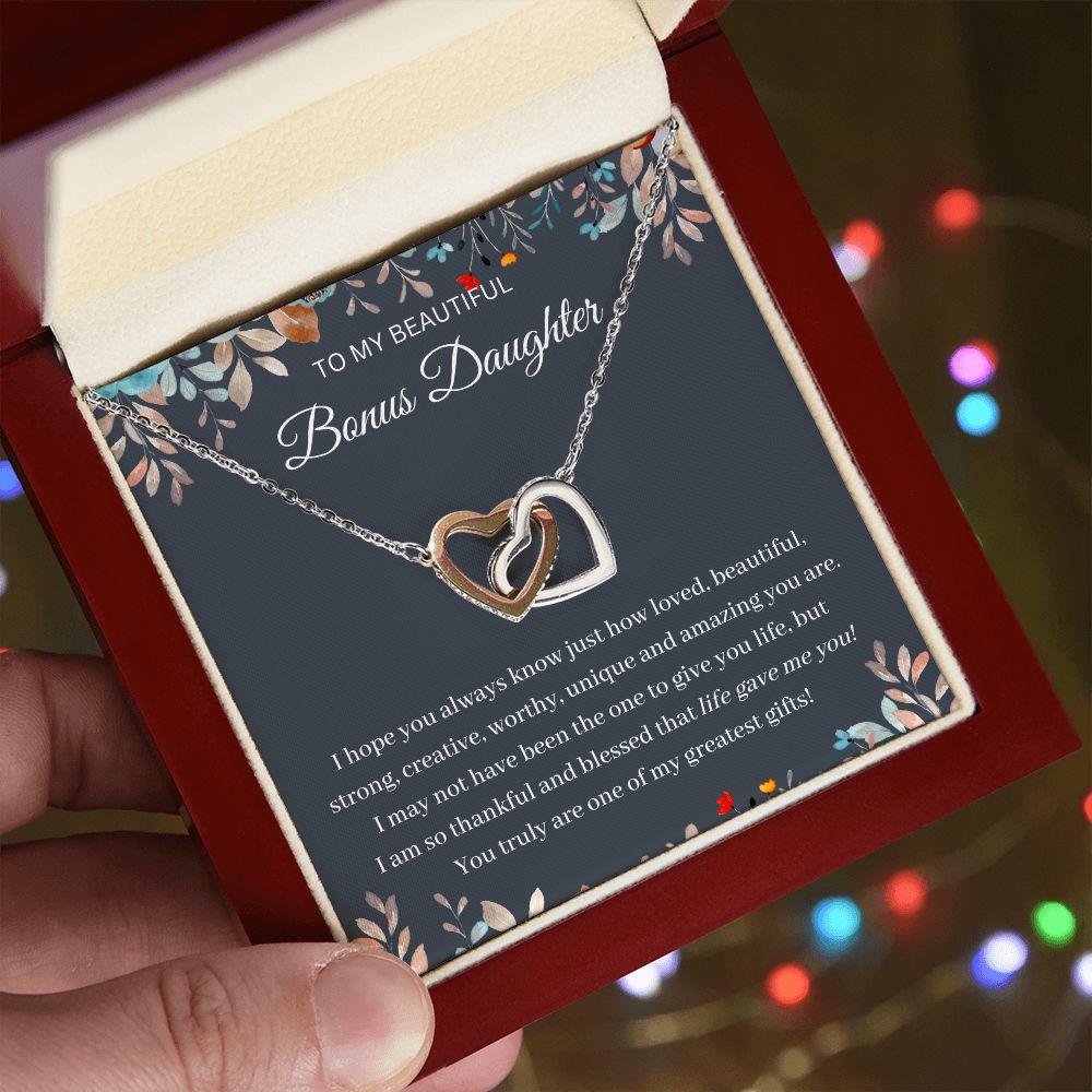 To My Bonus Daughter Jewelry - Celebrate Your Bond with a Bonus Daughter Gift from Dad or Mom SNJW23-010320