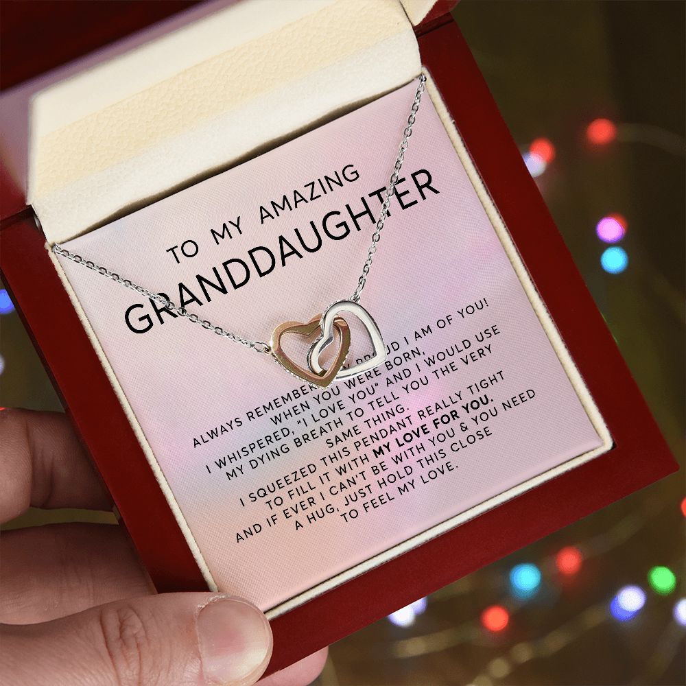 Granddaughter Gift | From Grandma, Christmas Gift, Heartfelt Present from Grandmother, Birthday, Graduation, Teen Girl Cute Necklace - SPNKJW110518