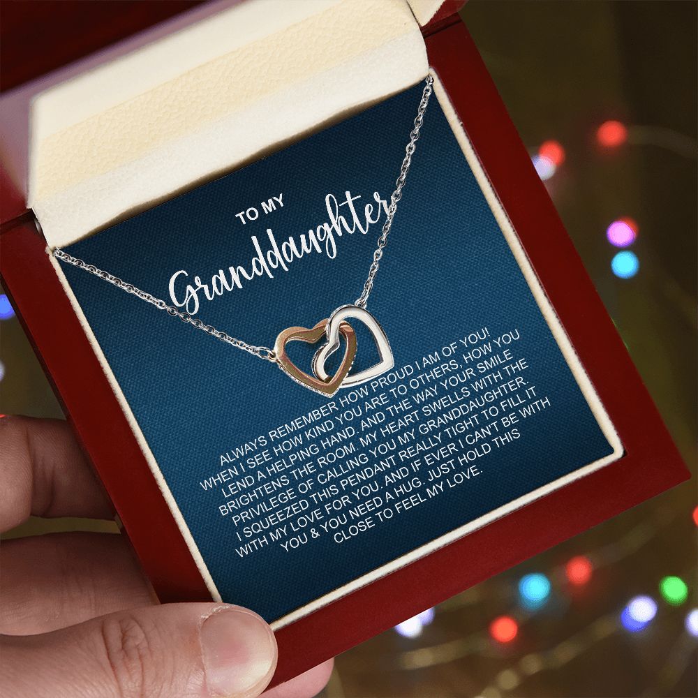 To My Granddaughter Necklace, Granddaughter Gift From Grandma, Grandpa, Granddaughter Birthday Gift, Christmas Gift SPNKJW110415