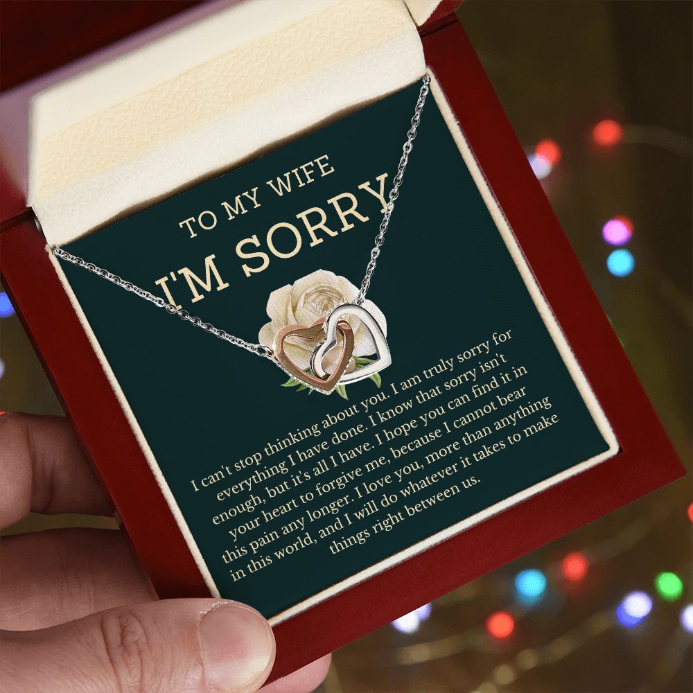 I'm Sorry Gifts for Her-  A Token of Love to Make Her Forgive You, Apology necklace, Forgiveness gift, I'm sorry necklace SNJW23-020314