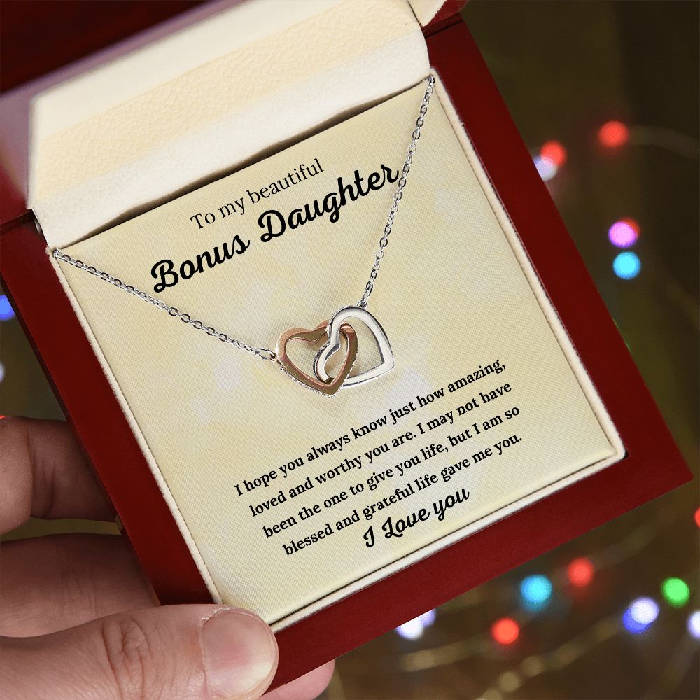 Bonus Daughter Necklace Sterling Silver: A Stunning Gift for Your Bonus Daughter, Stepdaughter Gift, Bonus Daughter, Bonus Daughter Necklace SNJW23-010315