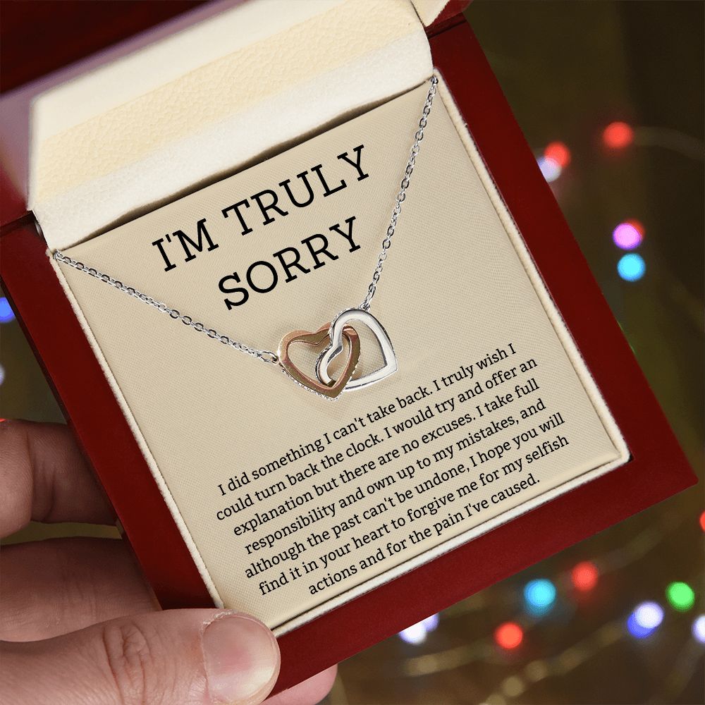 Heal the Hurt with Heartfelt I'm Sorry Gifts for Your Special Someone, Apology necklace, Forgiveness gift, I'm sorry necklace SNJW23-020311