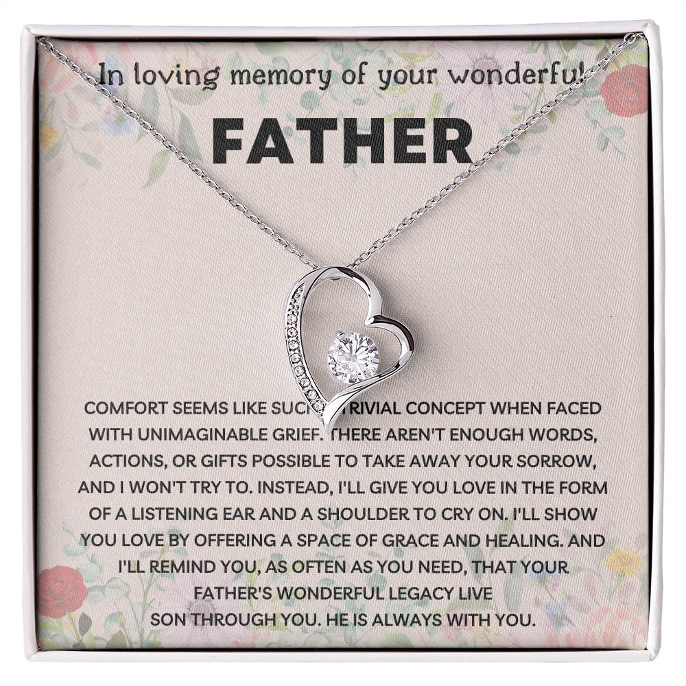 Cherishing Dad's Memory: Sympathy Necklace for Loss of Father - A Meaningful Tribute"