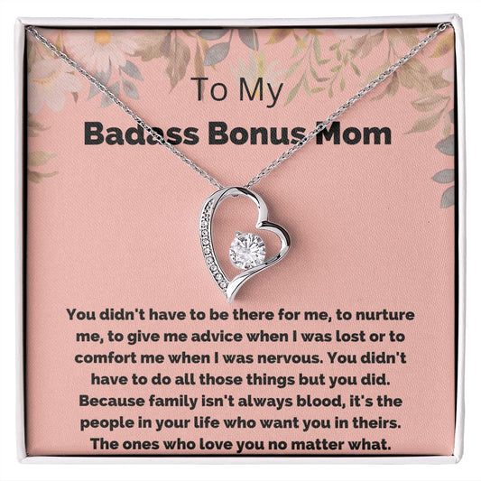 Beautiful Bonus Mom Necklace - Show Your Stepmother How Much You Care with This Elegant Jewelry"