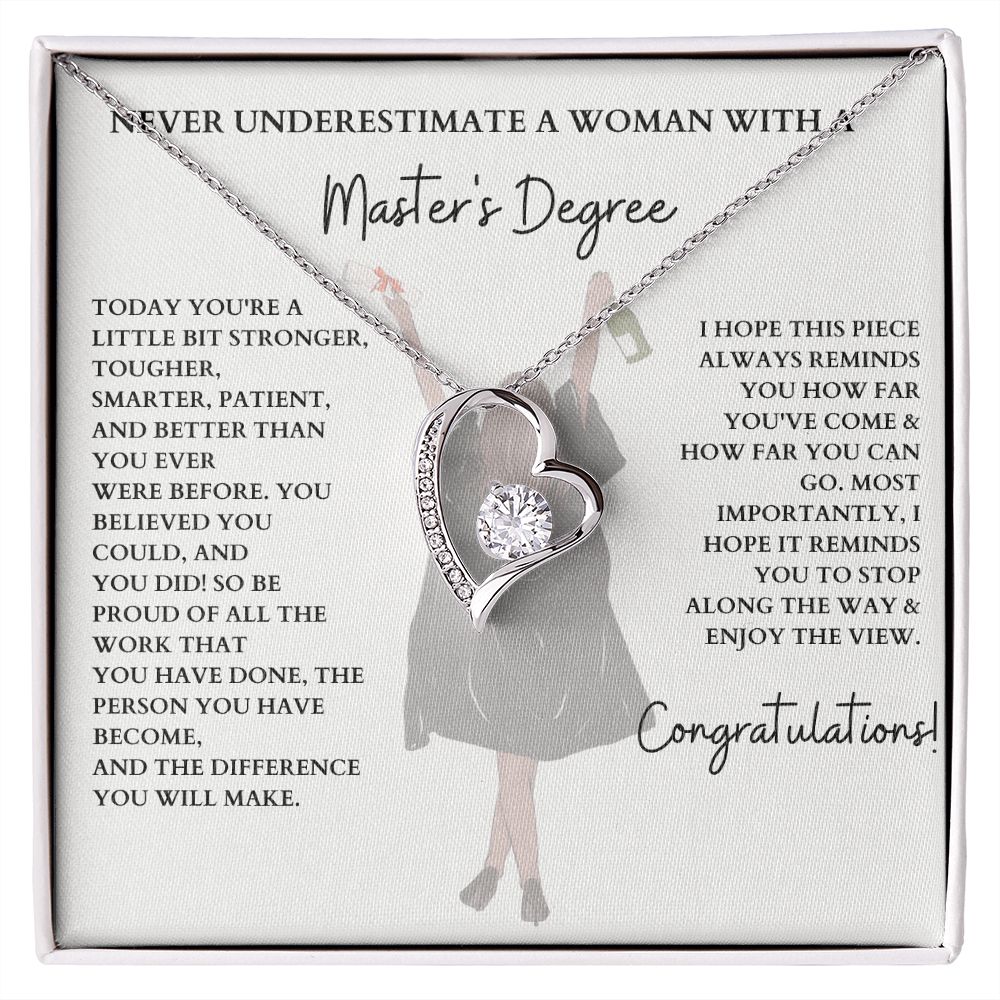 Upgrade Their Accessories with a Master's Degree Necklace, Masters Degree Gift, Masters Gift, Masters Grad Gift, MBA Graduation Gift, Gift for her SNJW23-040303