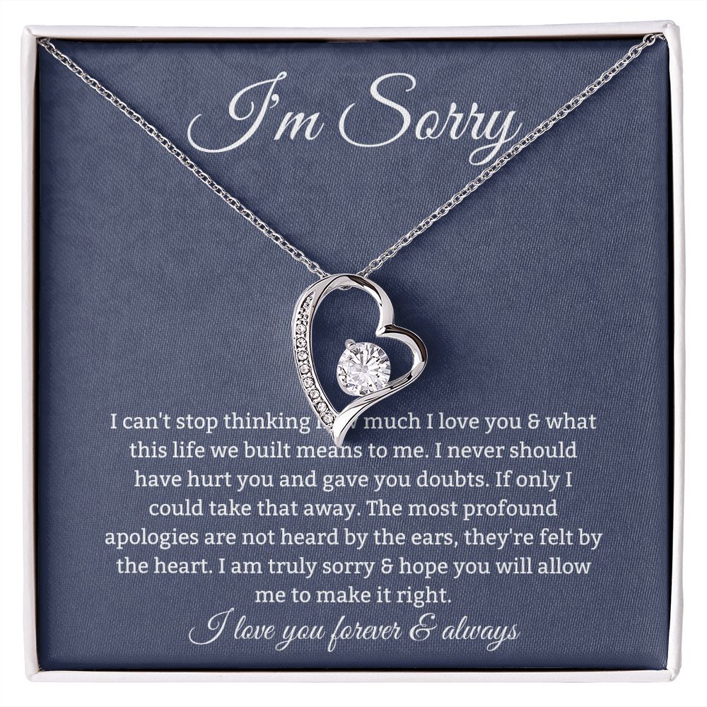 Unique and Creative Ways to Say Sorry with I'm Sorry Gifts for Your Partner, Apology necklace, Forgiveness gift, I'm sorry necklace SNJW23-020316