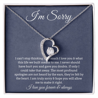 Unique and Creative Ways to Say Sorry with I'm Sorry Gifts for Your Partner, Apology necklace, Forgiveness gift, I'm sorry necklace SNJW23-020316