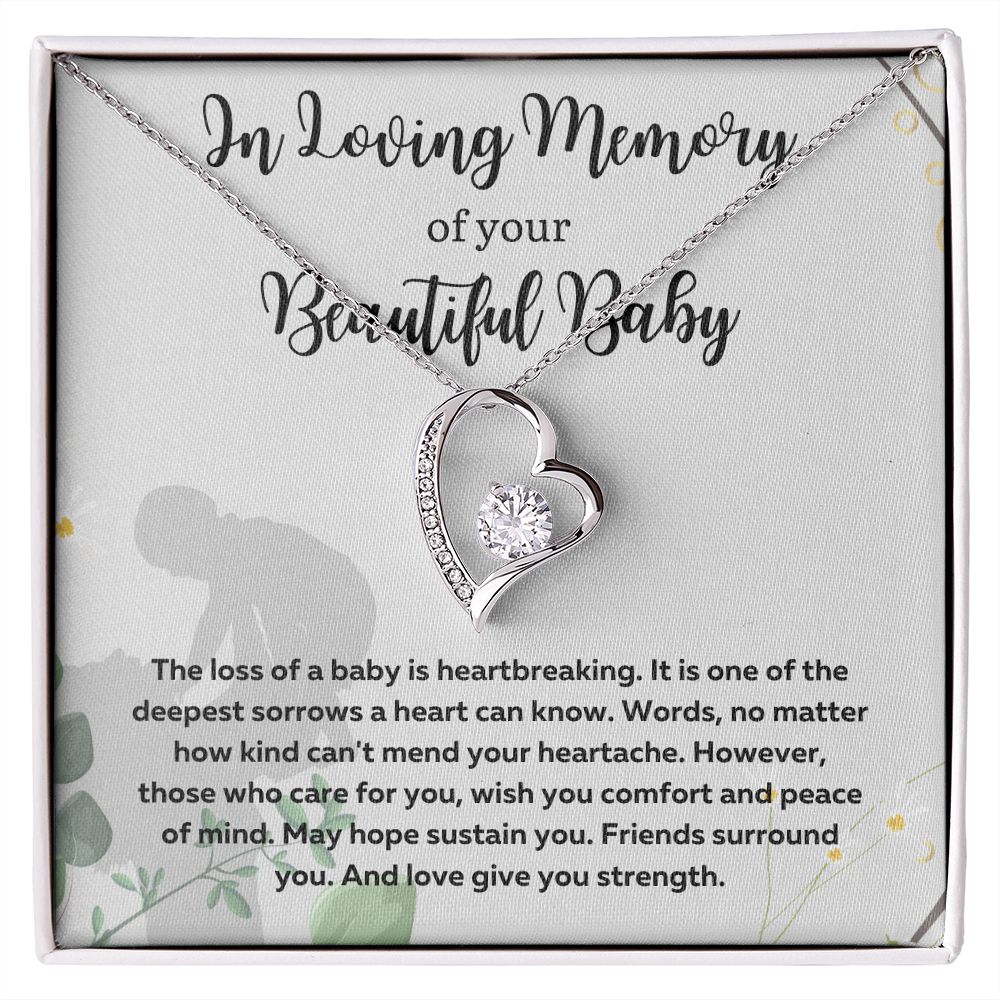 Forever in Our Hearts: A Memorial Necklace for Mothers Coping with Miscarriage - A Comforting and Thoughtful Gift Idea, Forever Love Necklace SNJW23-230203