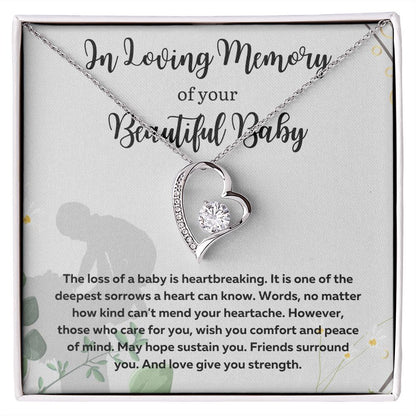 Forever in Our Hearts: A Memorial Necklace for Mothers Coping with Miscarriage - A Comforting and Thoughtful Gift Idea, Forever Love Necklace SNJW23-230203
