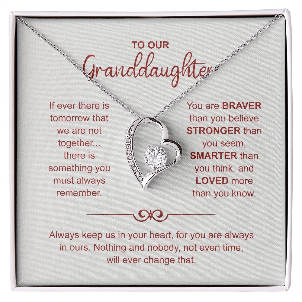 To Our Granddaughter, Heart necklace from Grandparents, Christmas gift for granddaughter ttstore-0712-1x15