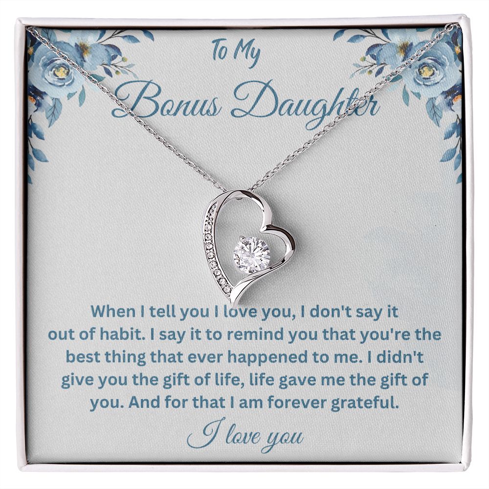 Bonus Daughter Gifts from Stepmom: Show Your Love with a Thoughtful Gift, Bonus Daughter Gift, To my Bonus Daughter,Bonus Daughter Necklace SNJW23-010314