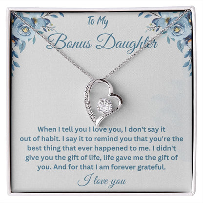 Bonus Daughter Gifts from Stepmom: Show Your Love with a Thoughtful Gift, Bonus Daughter Gift, To my Bonus Daughter,Bonus Daughter Necklace SNJW23-010314
