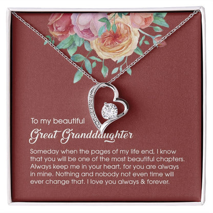 Granddaughter Necklace, Great Granddaughter Necklace Gift, Great Granddaughter Christmas Necklace, Great Granddaughter Jewelry B3-I4MJ-4N8W