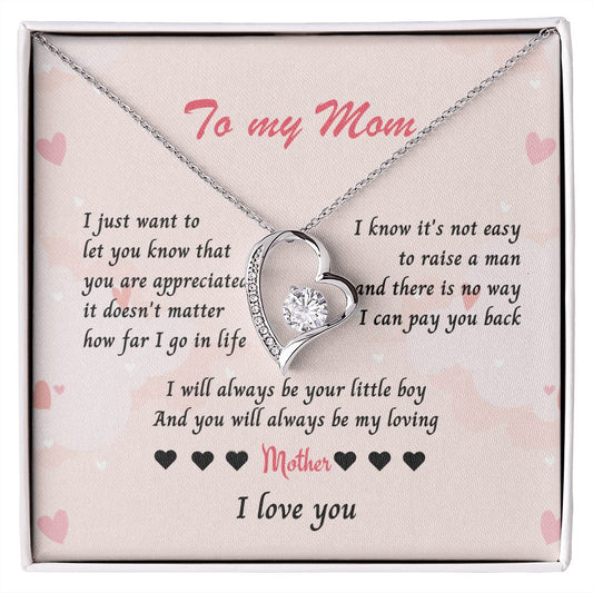 Necklace for Mom, Celebrate Mom's Unconditional Love with a Heart-Shaped Necklace - Perfect Mother's Day Gift from Son or Daughter , Mothers Day Gift From Son Daughter, Mother's day gift SNJW23-170311