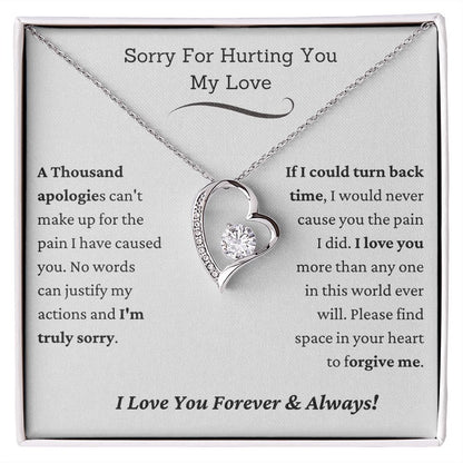 From the Heart: Meaningful Apology Gifts for the One You Love, I'm Sorry Gift For Her, Forgiveness Necklace, Apology Gift For Her, Sorry For Hurting You Necklace, Wife Gift From Husband, Apology Jewelry  SNJW23-020303