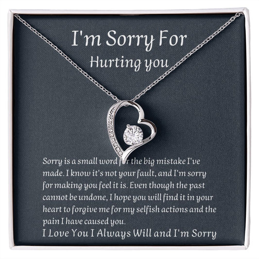 Make Up for Your Mistake with Thoughtful I'm Sorry Gifts for Your Loved Ones, I'm Sorry Gift For Her, Forgiveness Necklace, Apology Gift For Her, Sorry For Hurting You Necklace, Wife Gift From Husband, Apology Jewelry  SNJW23-020309