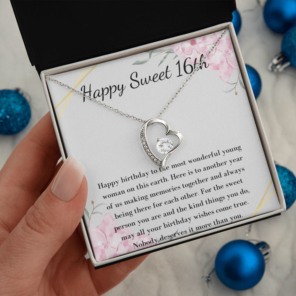 Sweet 16 Necklace - Celebrate Her Milestone Birthday with a Beautiful Gift, 16th Birthday Gift For Her, 16th Birthday Gift 210206