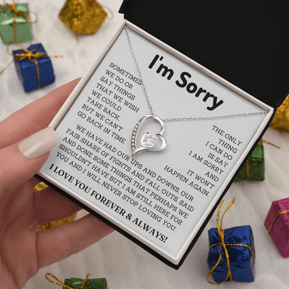Beautiful Apology Necklaces - Saying Sorry Has Never Looked So Good, I'm Sorry Gift For Her, Forgiveness Necklace, Apology Gift For Her SNJW23-020304
