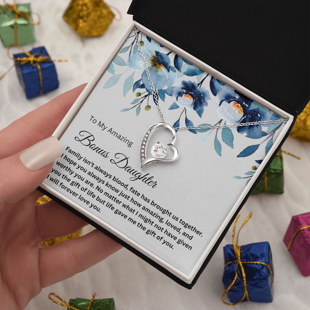 Bonus Daughter Necklace - The Stunning Gift for Your Bonus Daughter from Step-Mom, Stepdaughter necklace SNJW23-010322