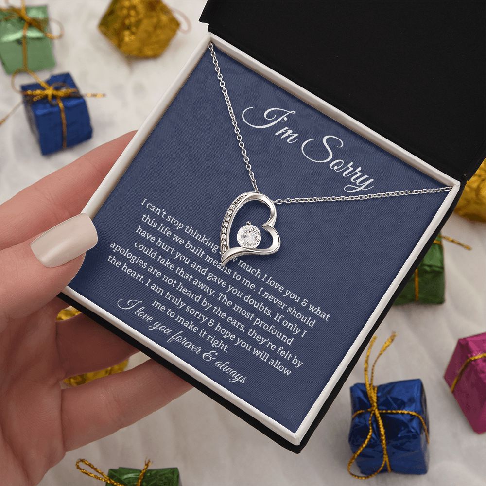 Unique and Creative Ways to Say Sorry with I'm Sorry Gifts for Your Partner, Apology necklace, Forgiveness gift, I'm sorry necklace SNJW23-020316