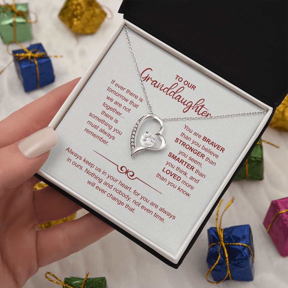 To Our Granddaughter, Heart necklace from Grandparents, Christmas gift for granddaughter ttstore-0712-1x15