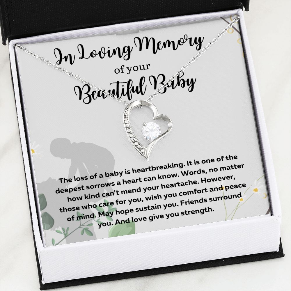 Forever in Our Hearts: A Memorial Necklace for Mothers Coping with Miscarriage - A Comforting and Thoughtful Gift Idea, Forever Love Necklace SNJW23-230203