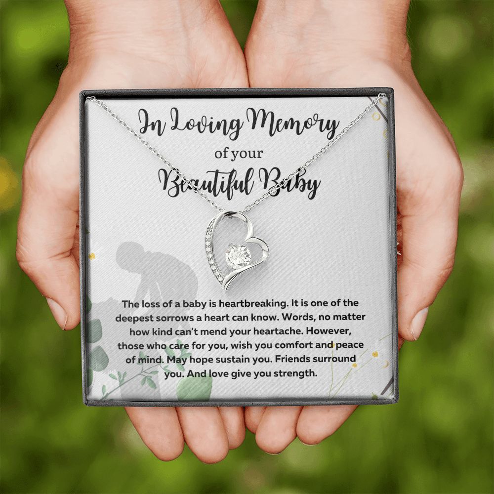 Forever in Our Hearts: A Memorial Necklace for Mothers Coping with Miscarriage - A Comforting and Thoughtful Gift Idea, Forever Love Necklace SNJW23-230203