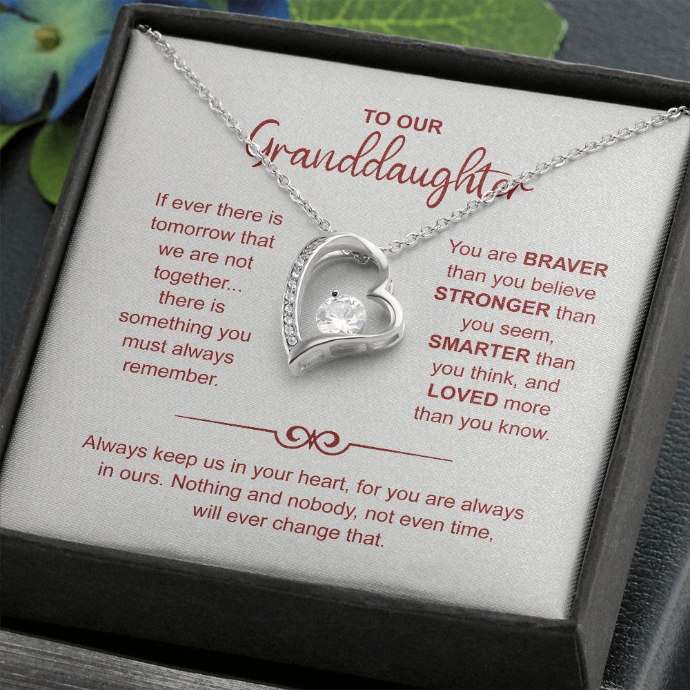 To Our Granddaughter, Heart necklace from Grandparents, Christmas gift for granddaughter ttstore-0712-1x15