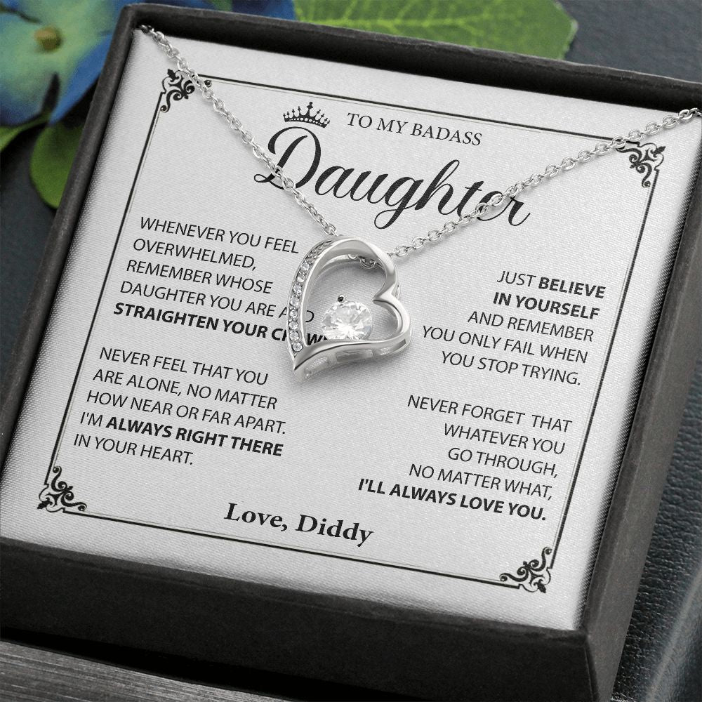 Badass Daughter Necklace Gift from Diddy