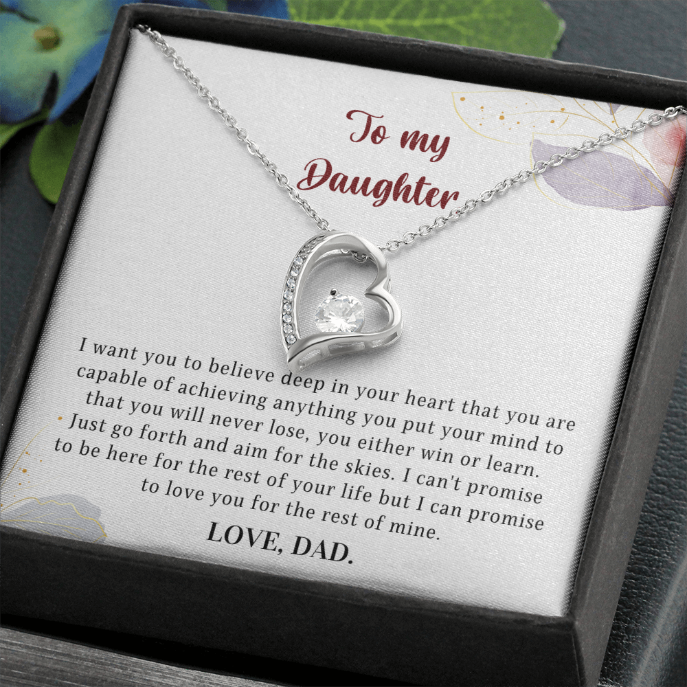 Gift for Daughter from Dad - I can promise to love you for the rest of mine. Love, Dad - JWshinee
