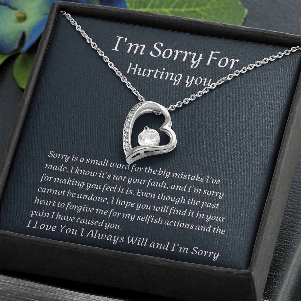 Make Up for Your Mistake with Thoughtful I'm Sorry Gifts for Your Loved Ones, I'm Sorry Gift For Her, Forgiveness Necklace, Apology Gift For Her, Sorry For Hurting You Necklace, Wife Gift From Husband, Apology Jewelry  SNJW23-020309