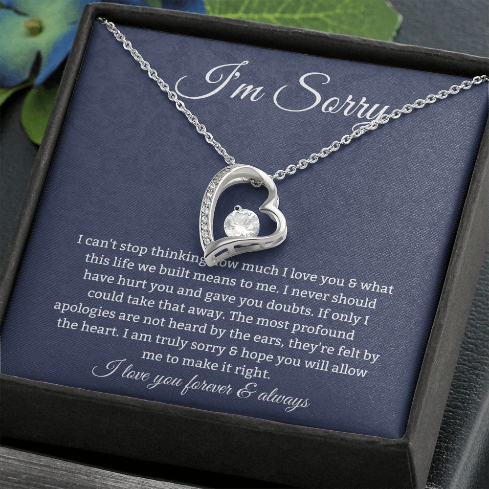 Unique and Creative Ways to Say Sorry with I'm Sorry Gifts for Your Partner, Apology necklace, Forgiveness gift, I'm sorry necklace SNJW23-020316